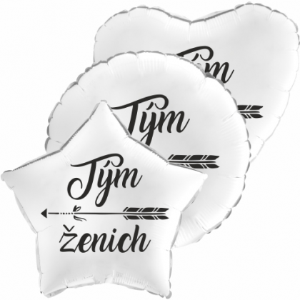 Balón Tím Ženích biely