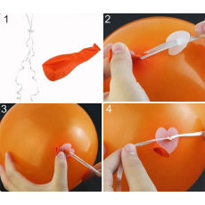 Jak používat stuhu s rýchlouzávěrem na latexové balónky