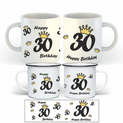 Plecháčik / šálka Happy Birthday
