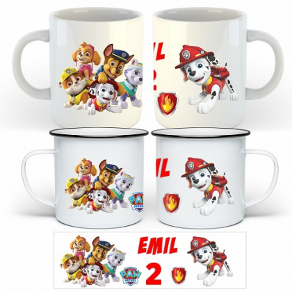 Plecháčik / šálka Paw Patrol MARSHALL