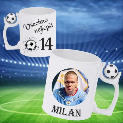 Hrnek Fotbal Haaland se jménem