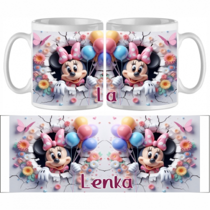 Šálka Minnie Mouse s menom