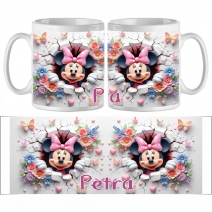 Šálka Minnie Mouse s menom