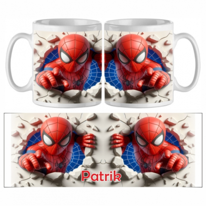 Šálka Spiderman s menom