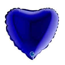 Balón 9´´ Srdce tm. modré