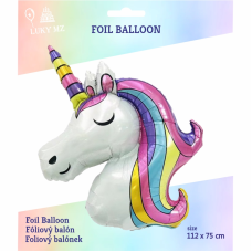 Balón Jednorožec Hlava pastel