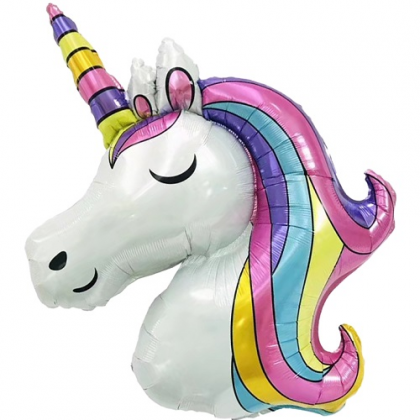 Balón Jednorožec Hlava pastel