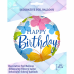 Balónek Happy Birthday Motýlky