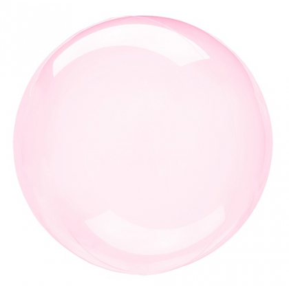 Balón priehľadný tm. ružový fóliový