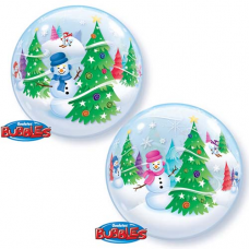 Balón Q Bubbles Christmas Tree & Snowman
