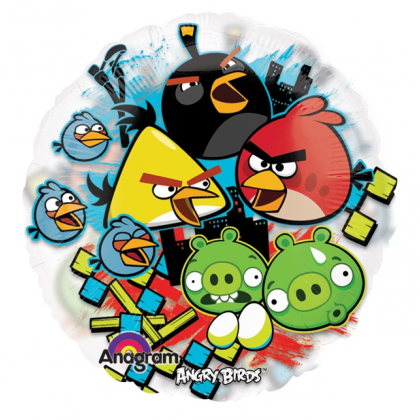 Balón Angry Birds priehľadný US
