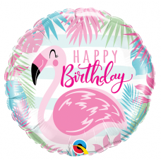 Balón Plameniak Happy Birthday / Bday Pink Flamingo