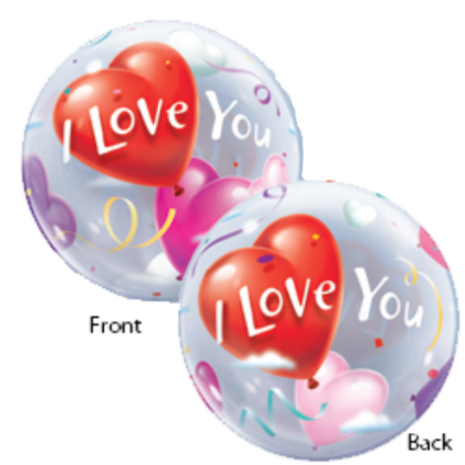 Balón Q Bubbles I Love You