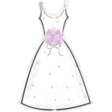 Balón Svadobné šaty s kyticou
