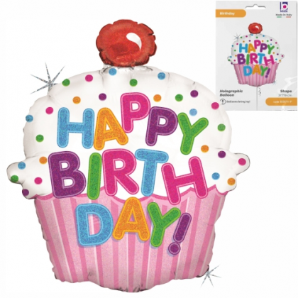 Narodeninový balón Muffin Happy Birthday