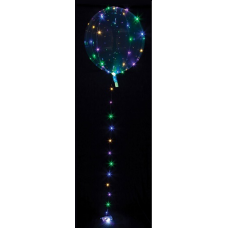 Svietiaci balón priehľadný s farebným svetlom