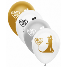 Balóny svadobné Mr & Ms strieborné