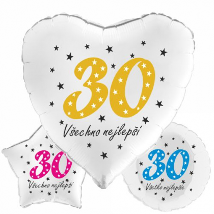 Balónek Všechno nejlepší 30