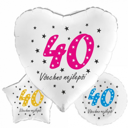 Balónek Všechno nejlepší 40