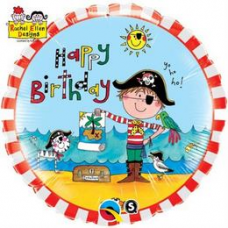 Balón Pirát Happy Birthday / BDay RE Pirate