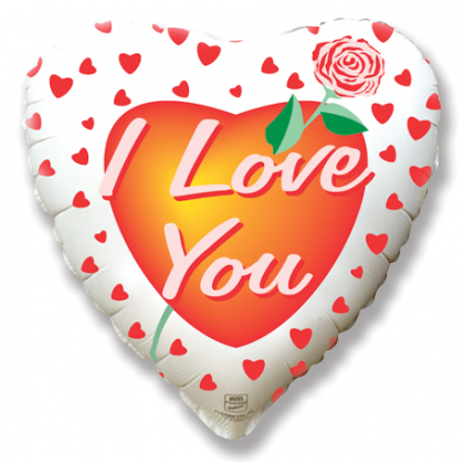 Balón I love you s ružou
