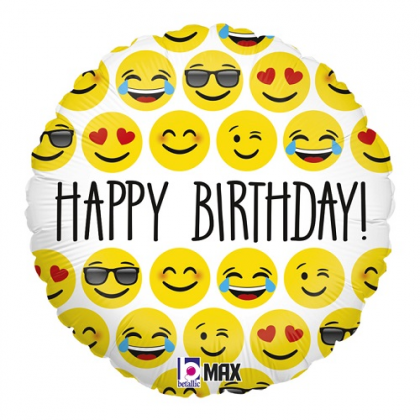 Balón Smajlík Happy Birthday
