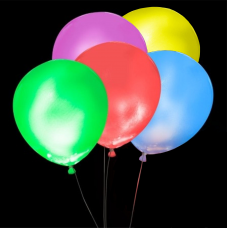 Svietiace balóny MIX s bielym LED svetlom 5 ks