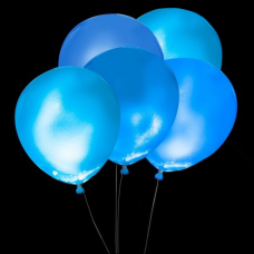 Svietiace balóny MODRÉ s bielym svetlom 5 ks