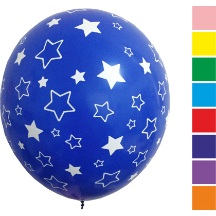 Balón gumový s potlačou Hviezdy