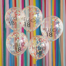 Balóny 18. narodeniny s konfetami