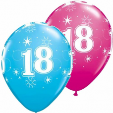 Balón číslo 18 Sparkle RND 11´´ Q