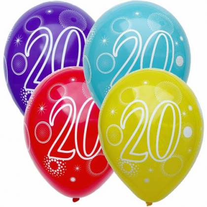 Narodeninový balón číslo 20 5ks