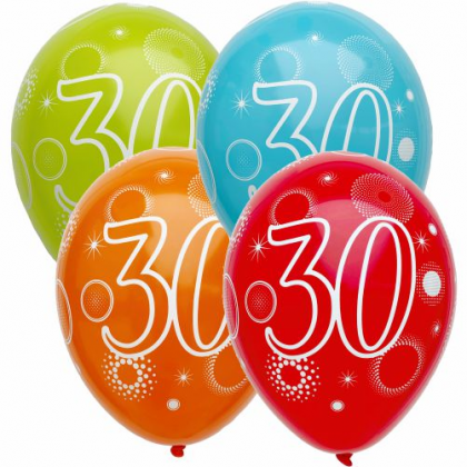Narodeninový balón číslo 30 5ks