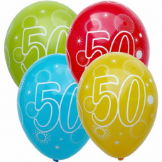 Narodeninový balón číslo 50 5ks