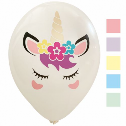 Balóny Jednorožec biele