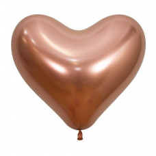 Balón srdce Rose Gold reflex 14´´- 35cm
