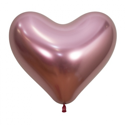 Balón srdce Ružové reflex 14´´- 35cm