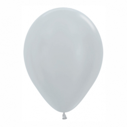 Balón metalický Strieborný 481 R12 - 30cm