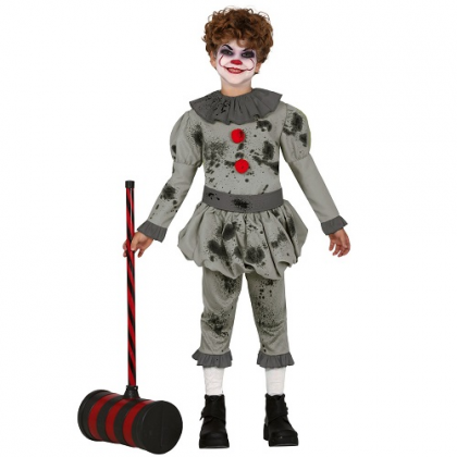 Detský kostým Klaun sivý
