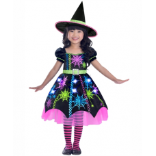 Dievčenský kostým Čarodejnica farebná