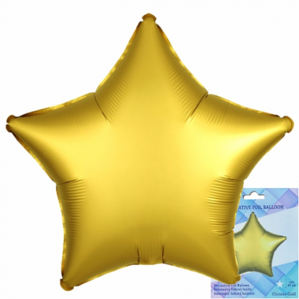 Balón Hviezda zlatá chrómová