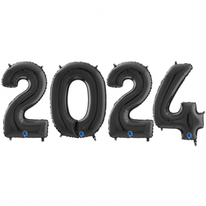 Novoročné číslo 2024 čierne 66 cm