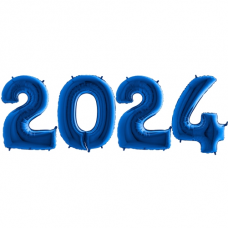 Novoročné číslo 2024 Modré 100 cm