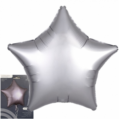 Balón Hviezda strieborná saténová
