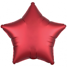 Balón Hviezda červená saténová