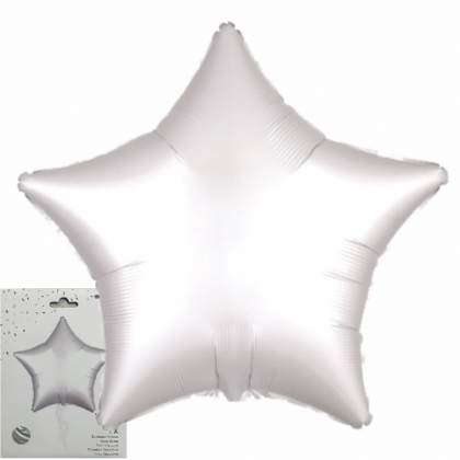 Balón Hviezda biela saténová