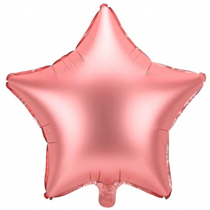Balón Hviezda RoseGold saténová