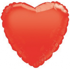 Balón srdce 45 cm červené matné