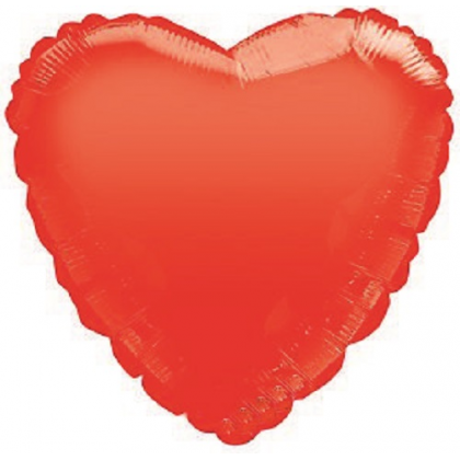 Balón srdce 45 cm červené matné