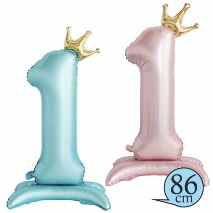 Balón Číslo 1 Princess/Prince stojaci
